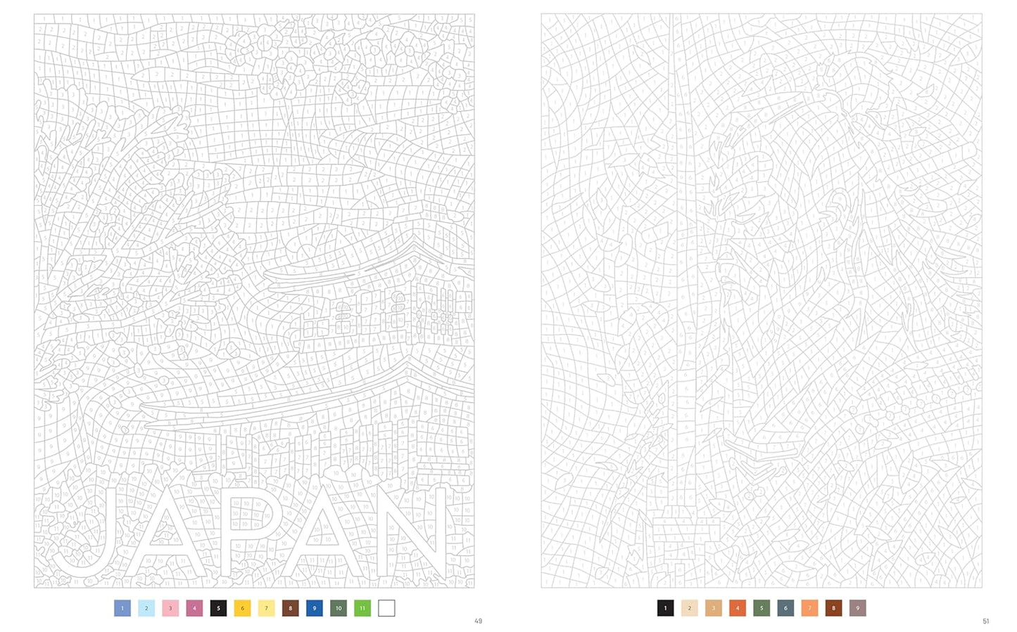 Merveilleux Japon - 40 coloriages mystère