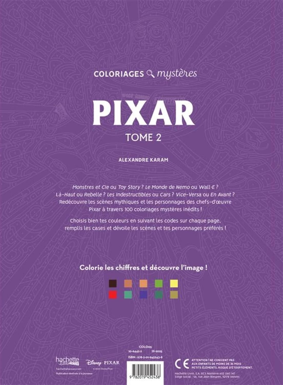 Coloriages mystères Disney - Pixar Tome 2