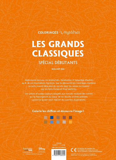 Coloriages mystères Disney - Grands classiques Spécial débutants