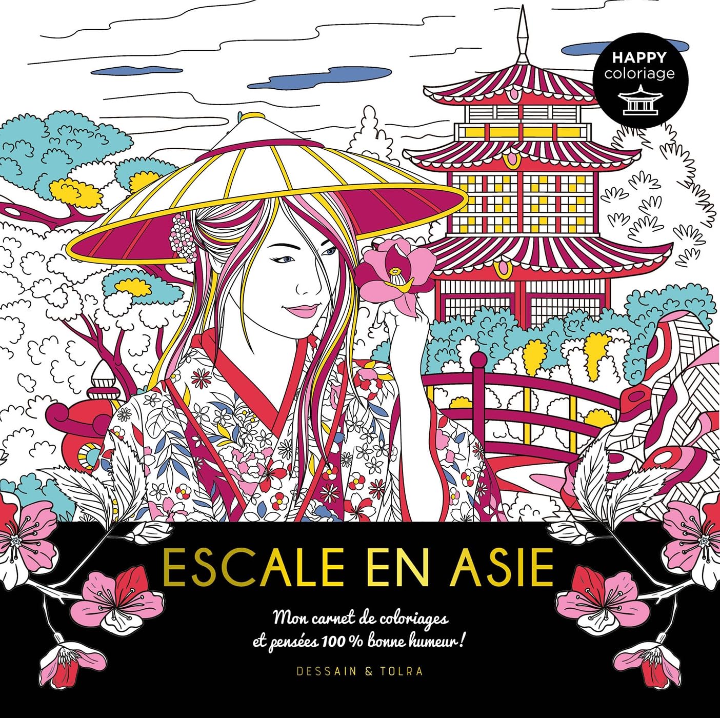 Happy coloriage Escale en Asie