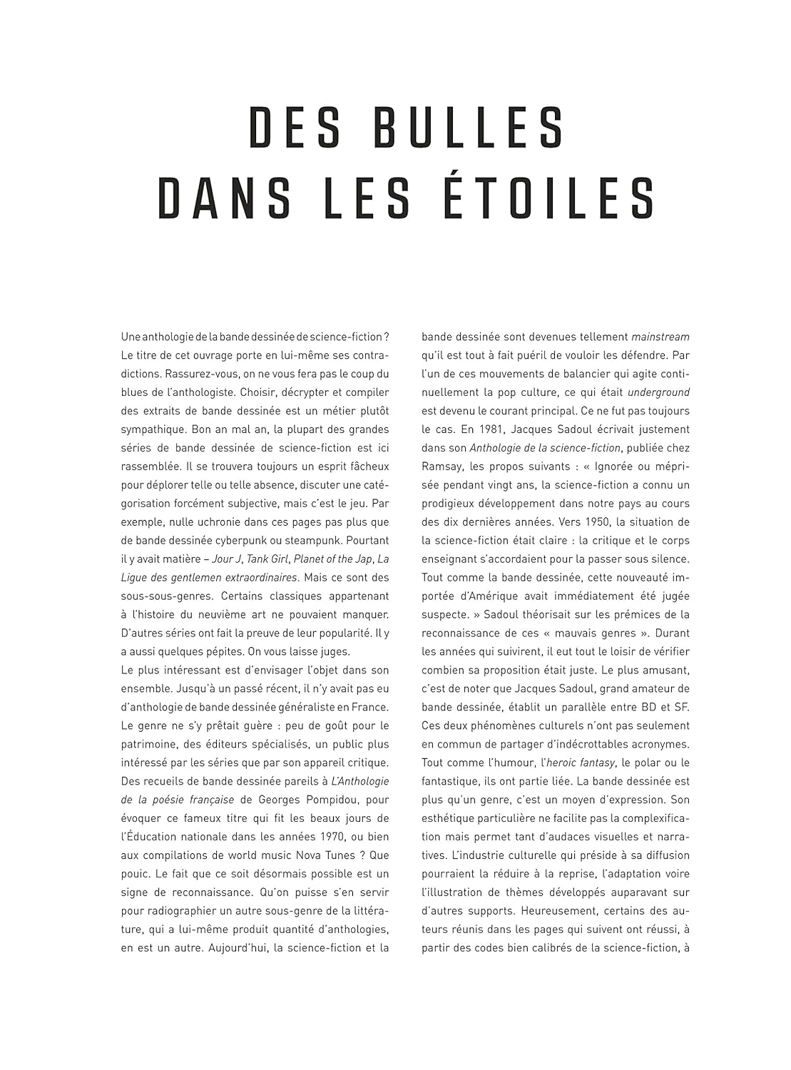 ANTHOLOGIE DE LA BD DE SCIENCE FICTION