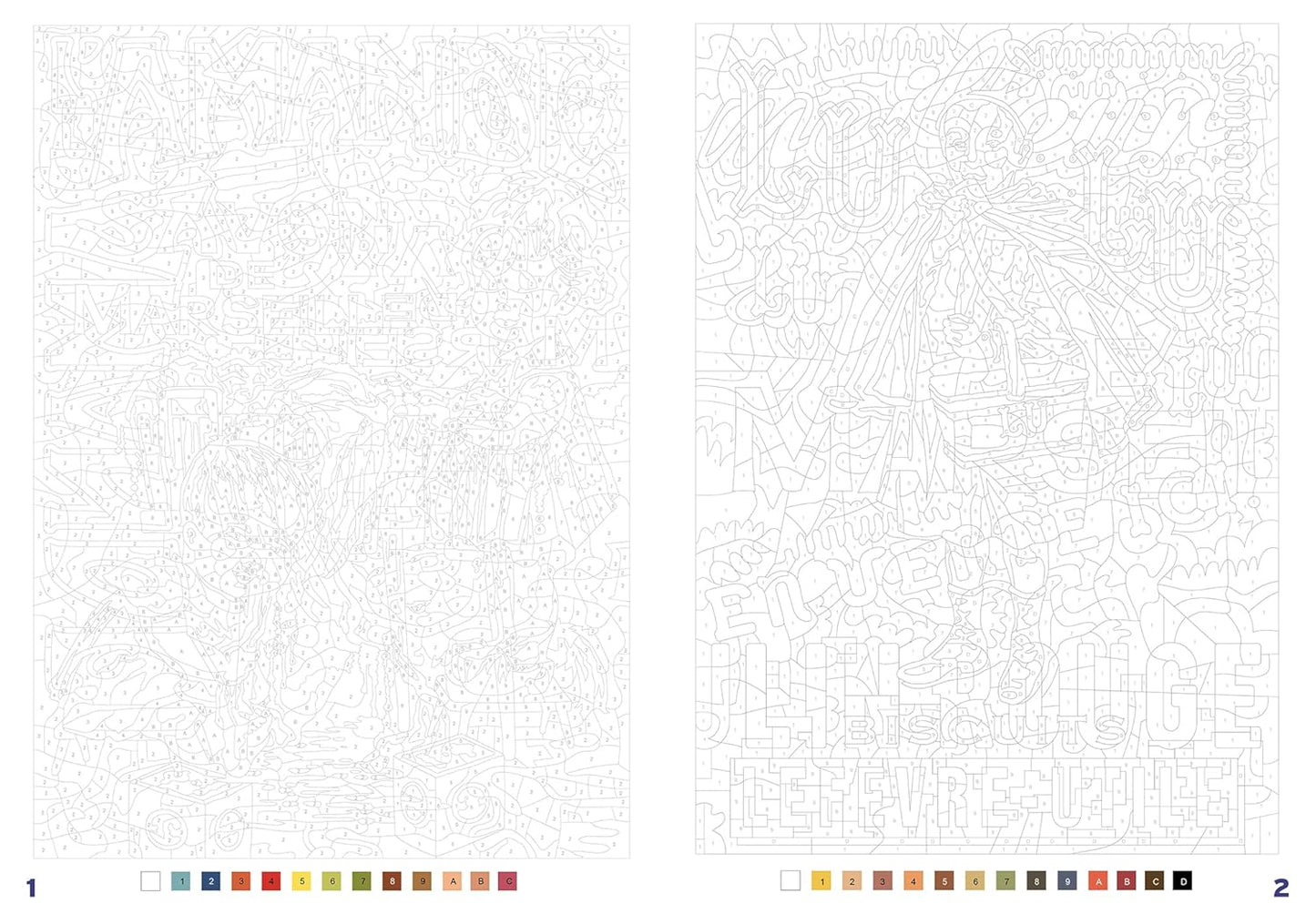 Coloriages mystères - Affiches de pub