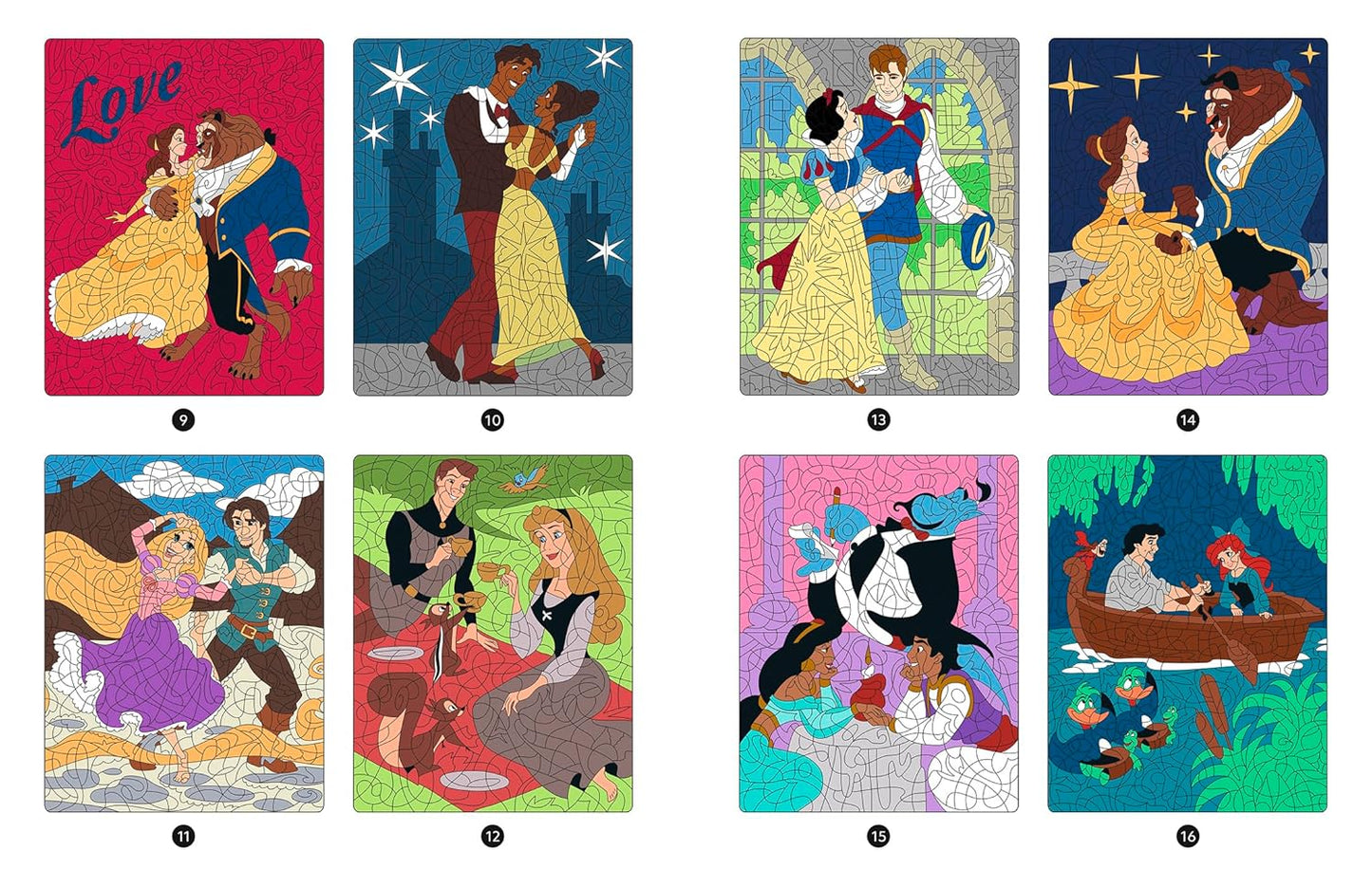 DISNEY PRINCESSES - Mes Coloriages Magiques - Mystères (7+) - Love Stories