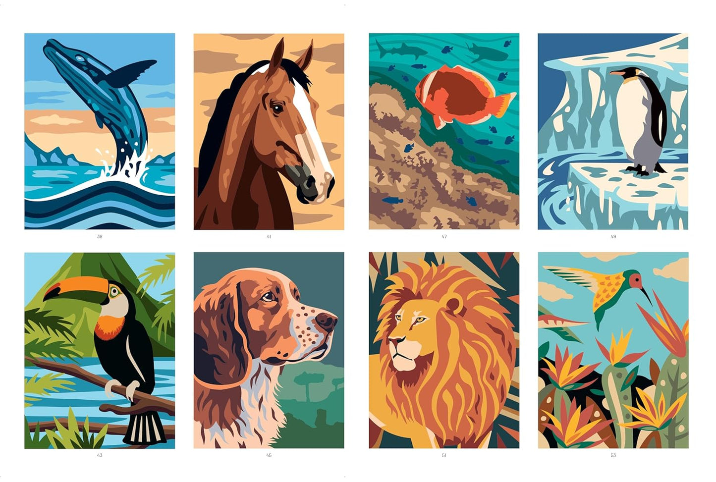 Merveilleux animaux - 40 coloriages mystère
