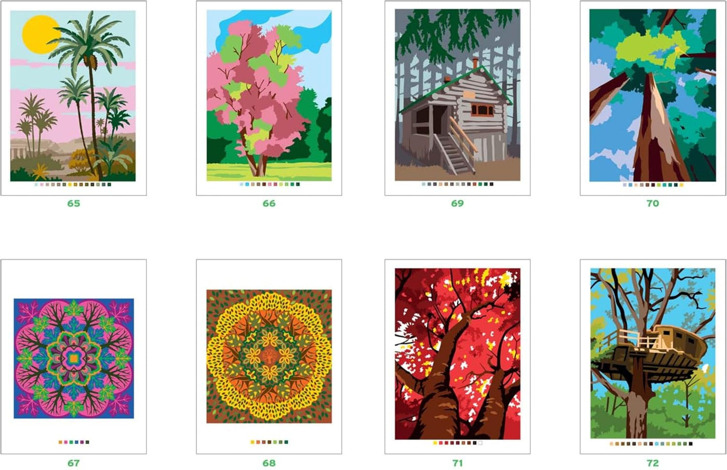 Coloriages mystères - Arbres du monde