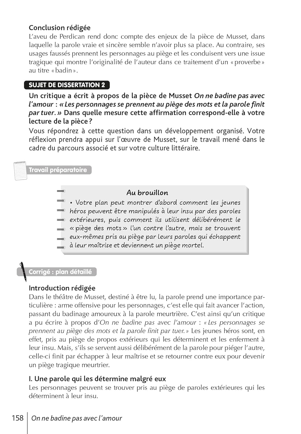 Bibliolycée - On ne badine pas avec l'amour, Alfred de Musset - BAC 2025