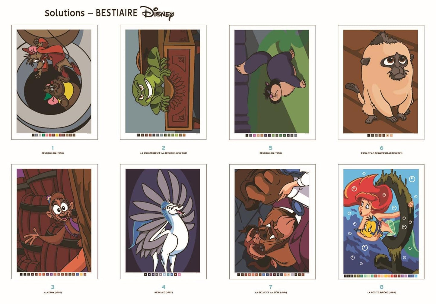 Coloriages mystères Disney - Bestiaire
