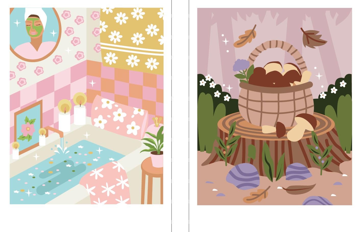 Les petits bonheurs de la vie - coloriage mystère luxe