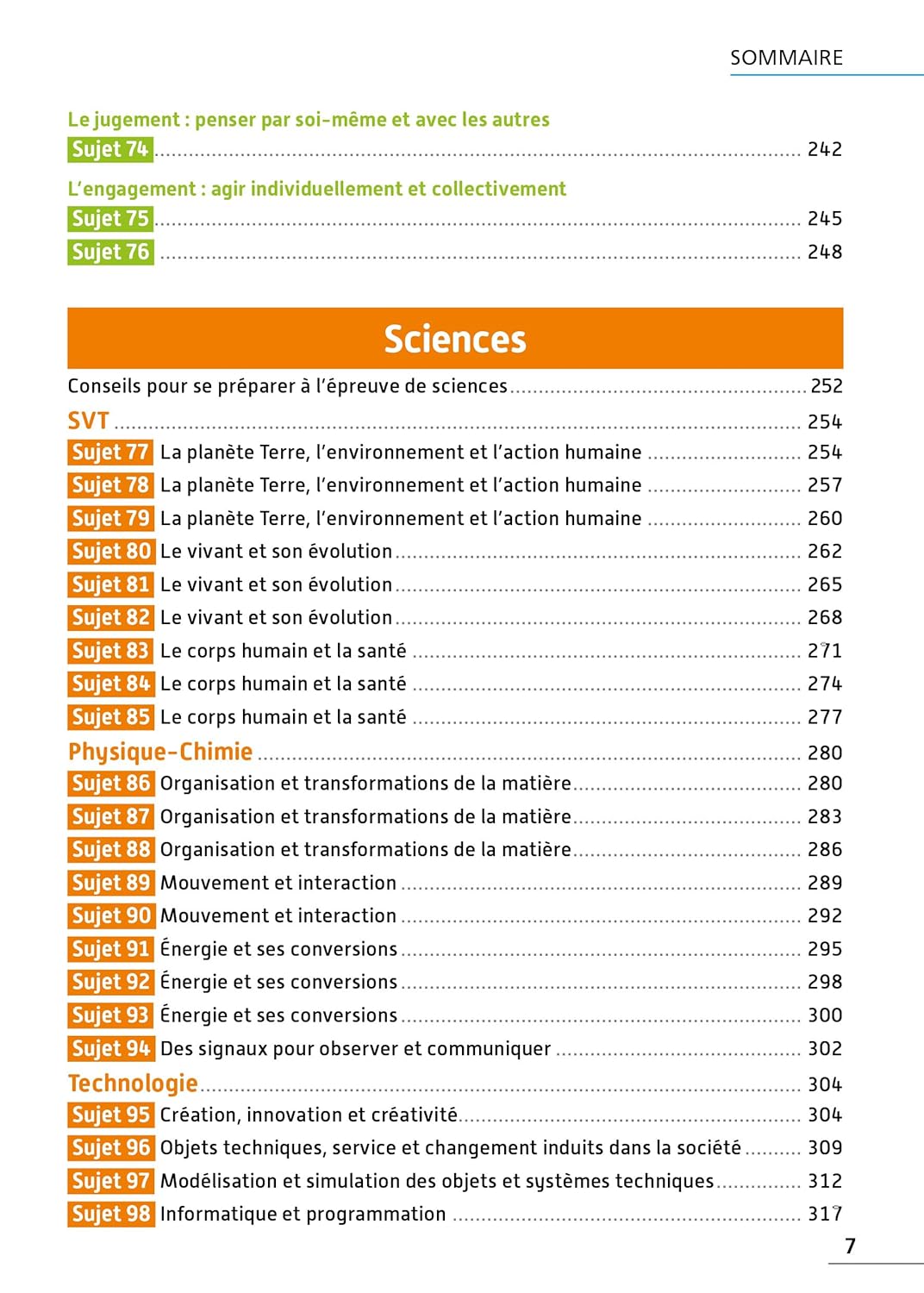 Annales BREVET 2025 - Tout-en-un 3e (Toutes les matières) - sujets et corrigés