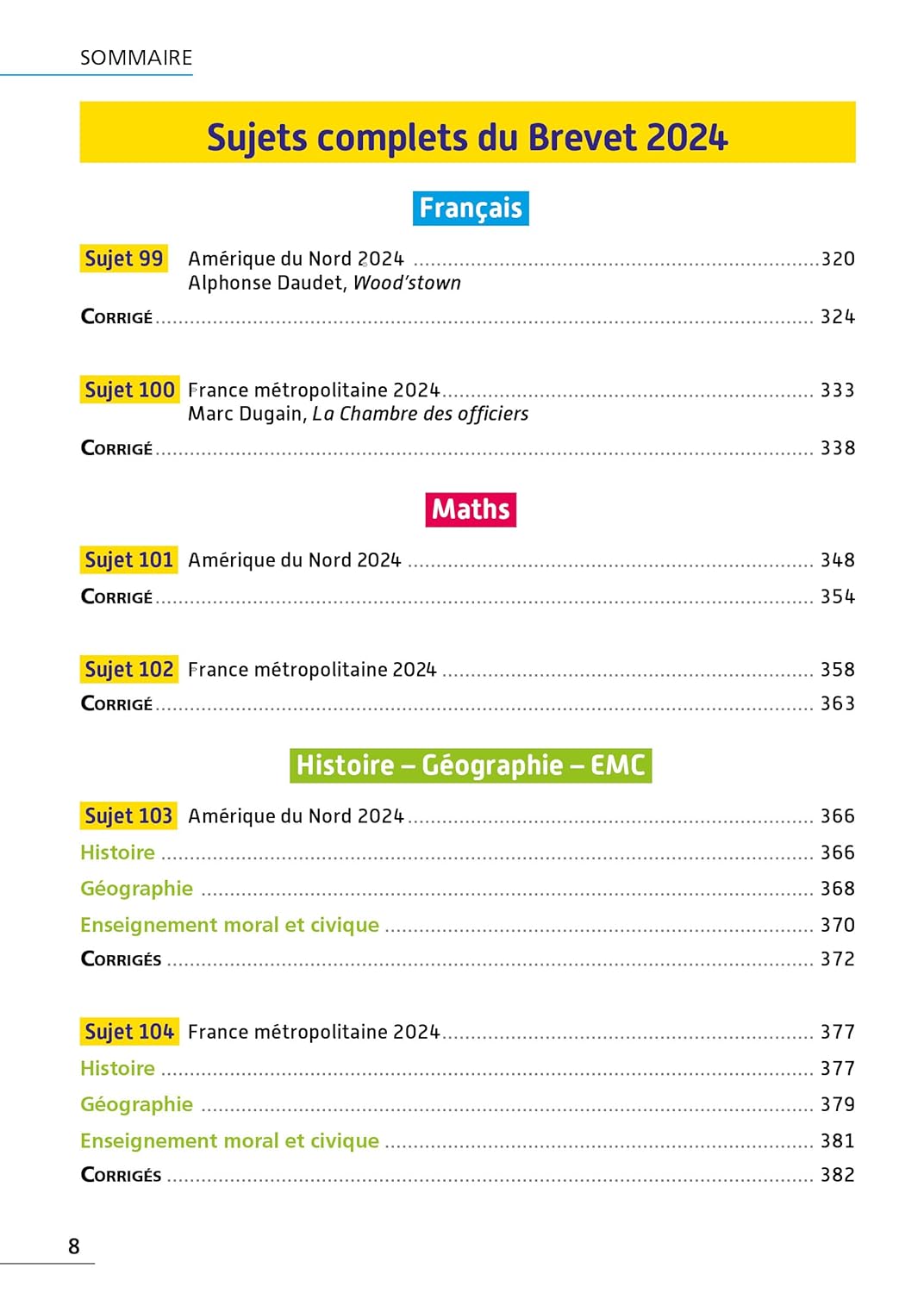 Annales BREVET 2025 - Tout-en-un 3e (Toutes les matières) - sujets et corrigés
