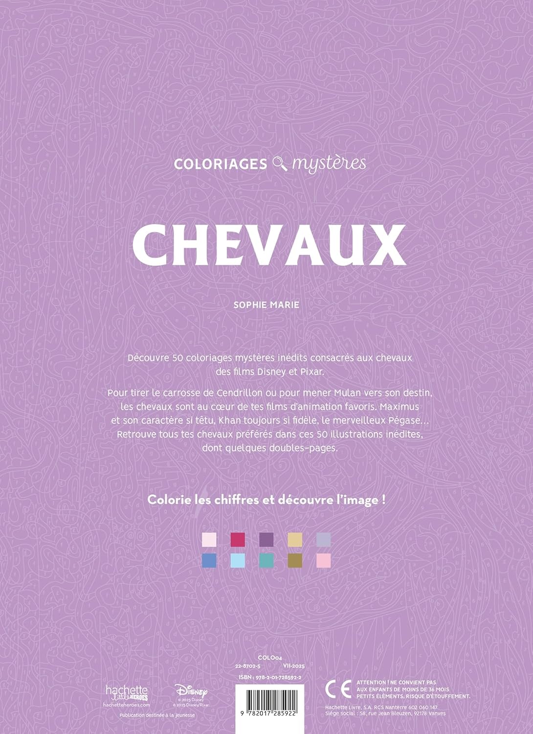 Coloriages mystères Disney - Chevaux