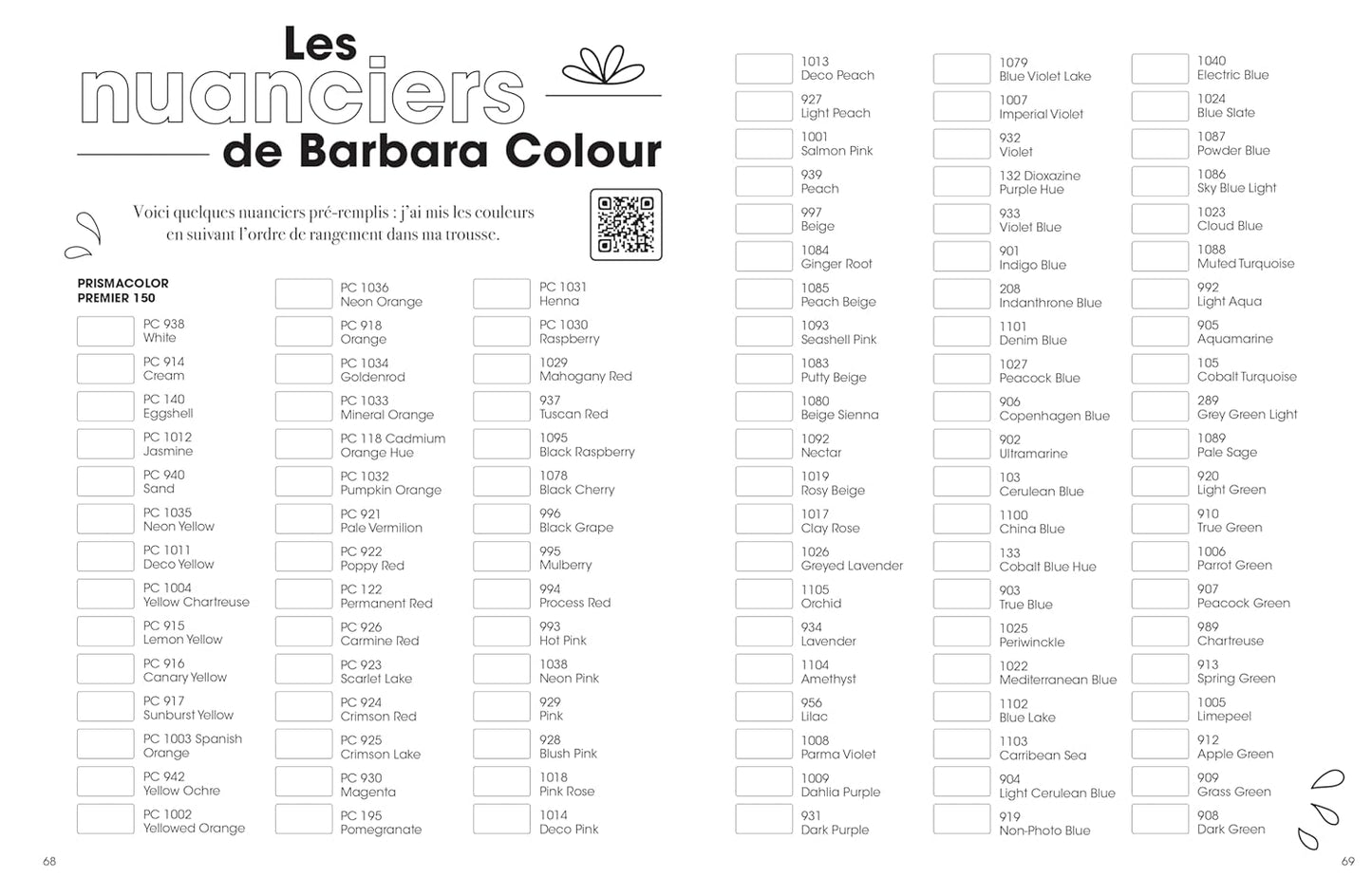 Mon carnet de nuances & coloriages