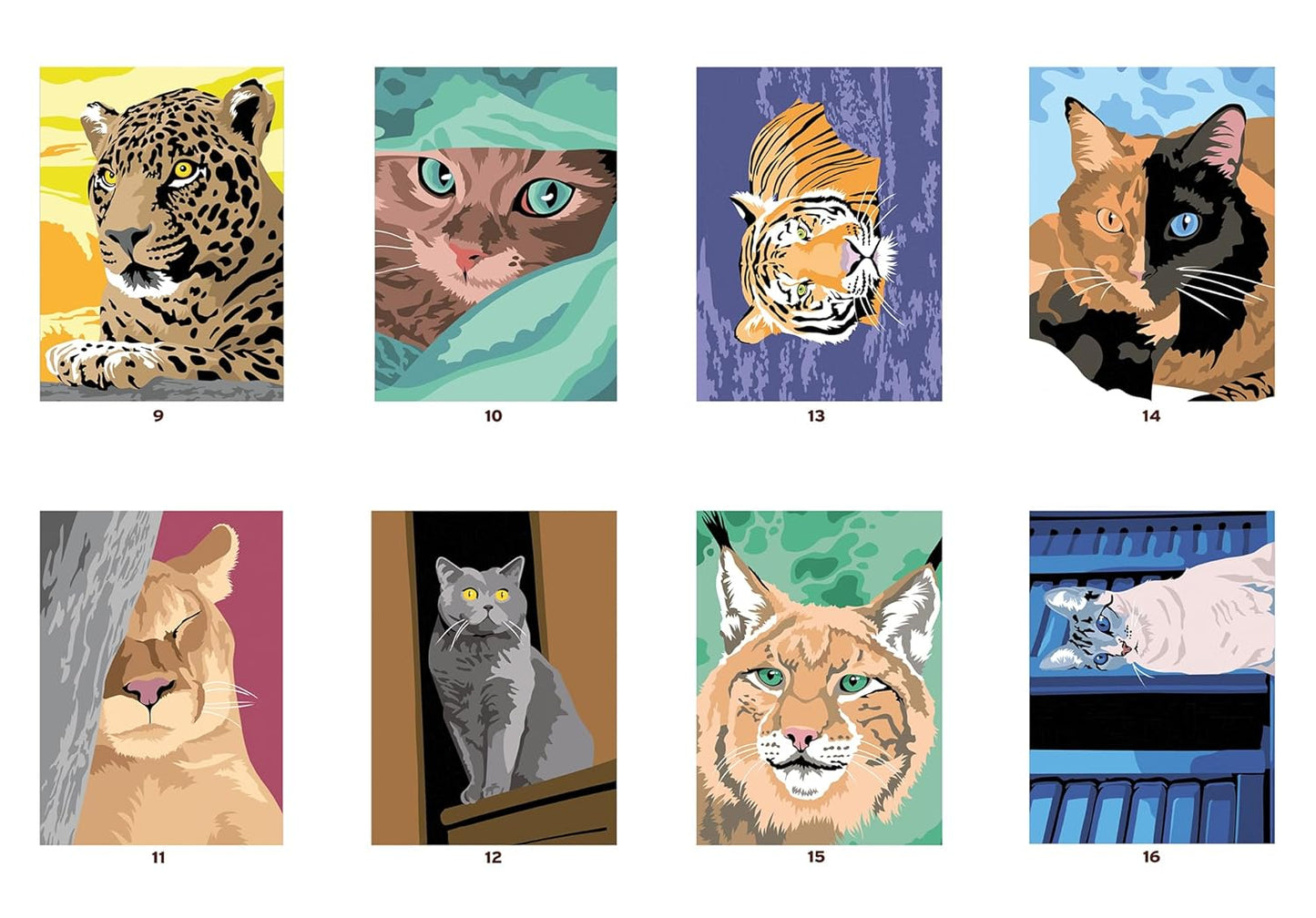 Coloriages mystères - Chats et félins