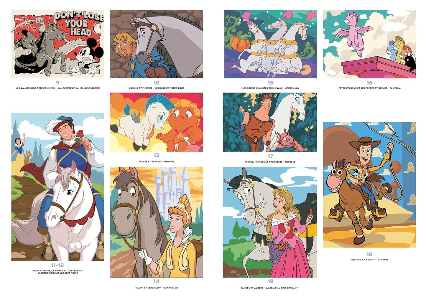 Coloriages mystères Disney - Chevaux
