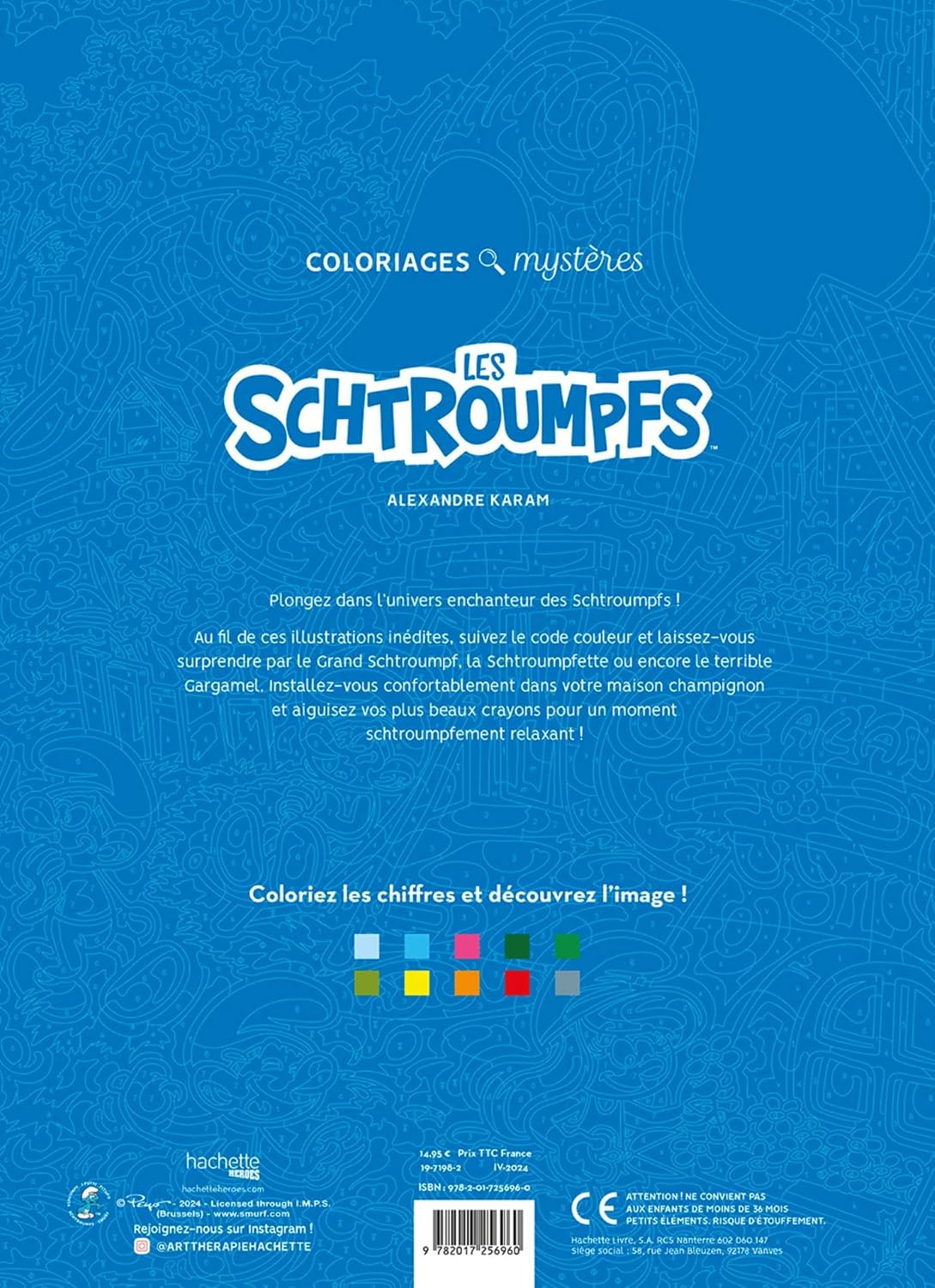 Coloriages mystères - Schtroumpfs