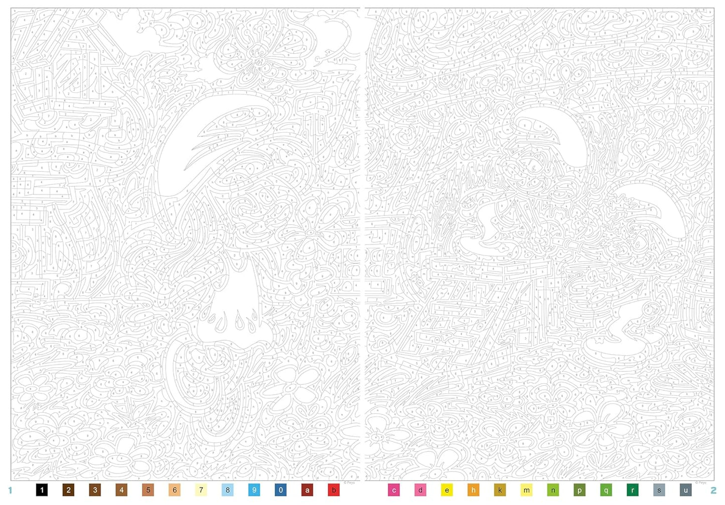 Coloriages mystères - Schtroumpfs