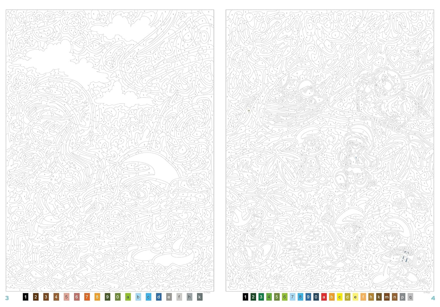 Coloriages mystères - Schtroumpfs