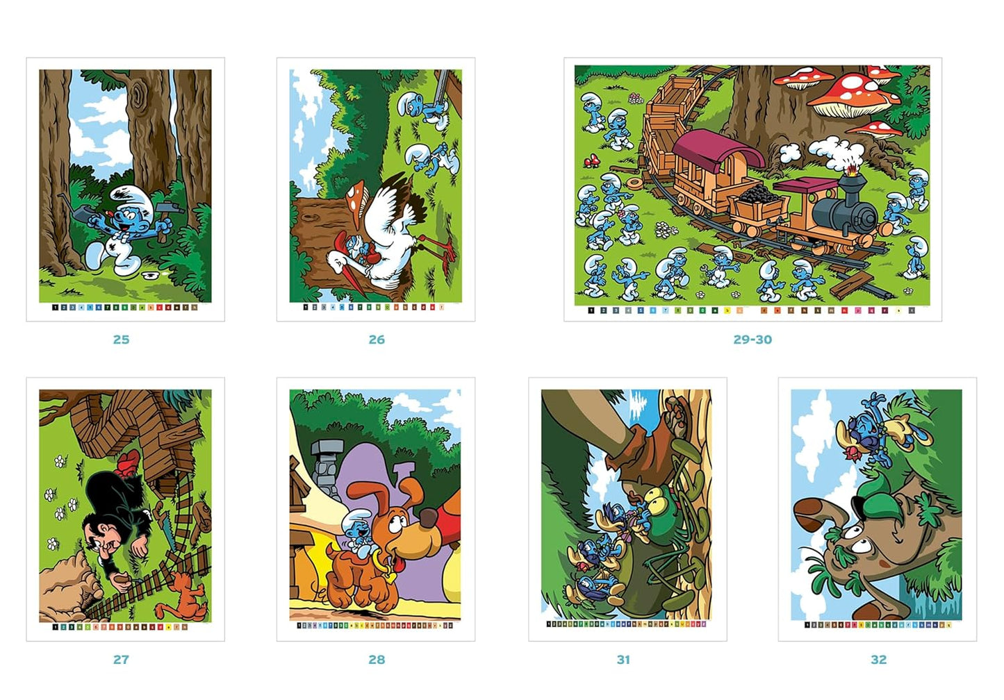 Coloriages mystères - Schtroumpfs