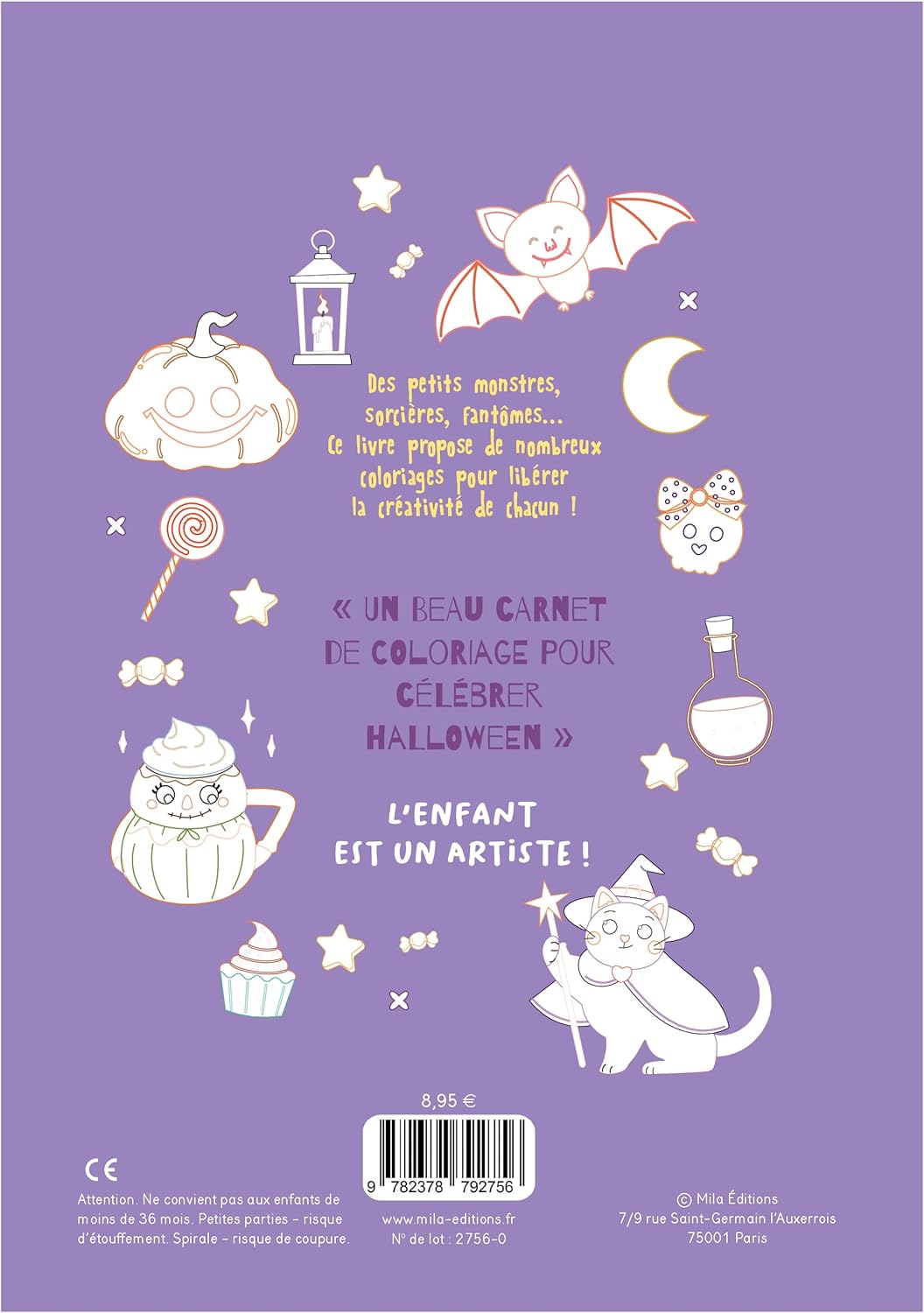 Mon beau carnet de coloriage : Halloween