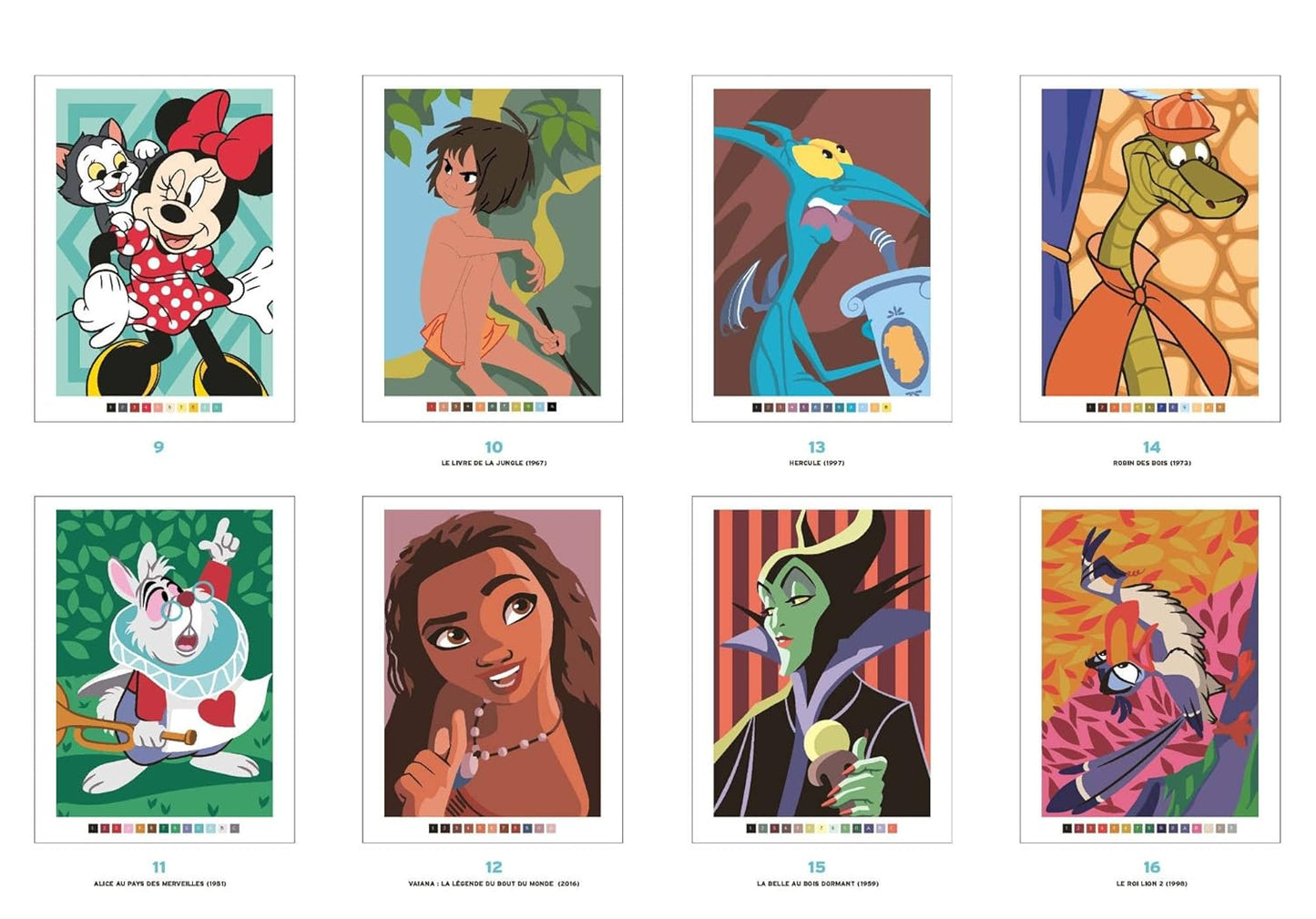 Coloriages mystères Disney - Trompe l'oeil Héros vs Méchants