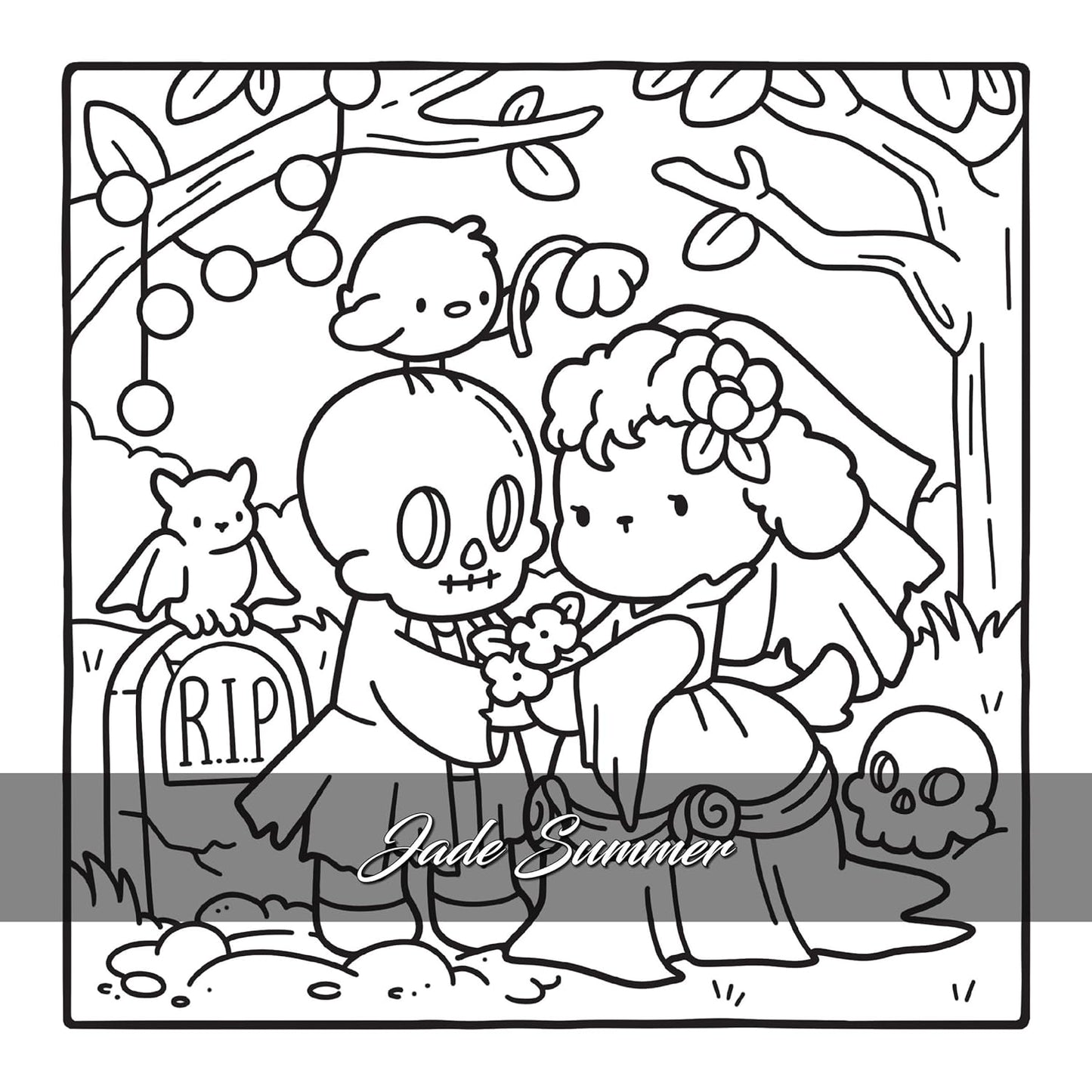Cosy Spooky - Jade Summer - Coloriages mignons qui font trop peur pour adultes - Cosy colo