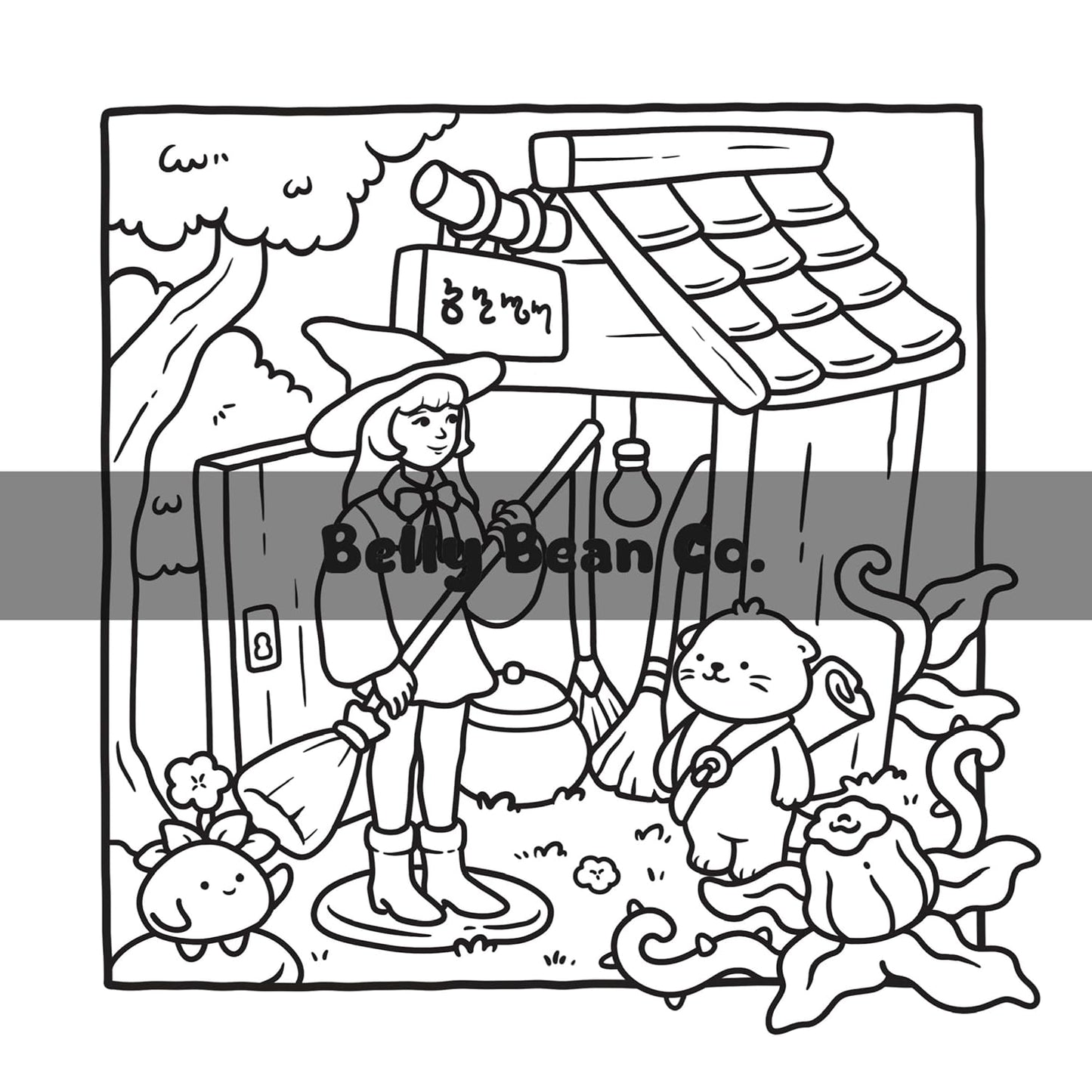 Cosy witchy - Belly Bean - Coloriages mignons pleins de magie - Cosy colo