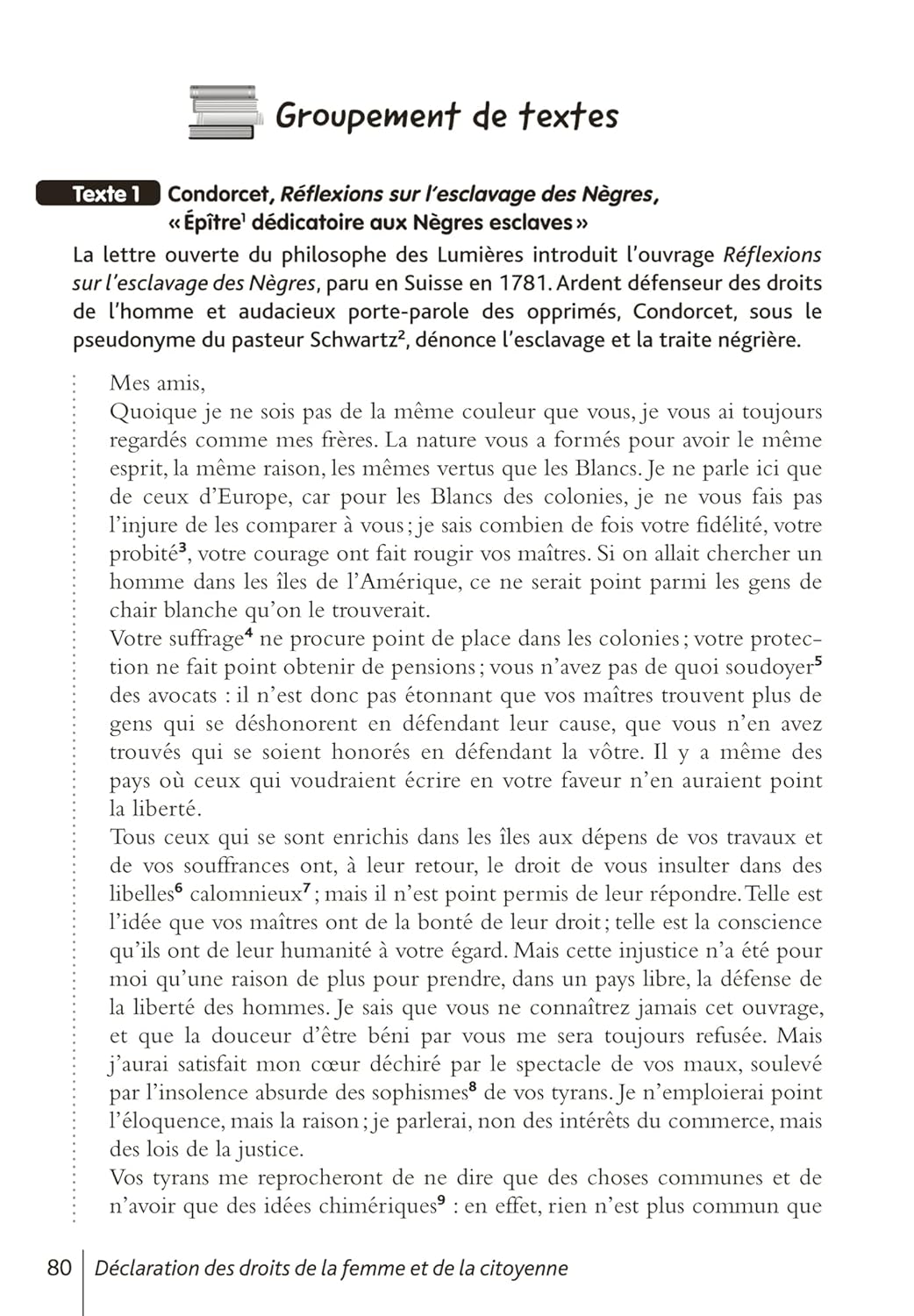 BiblioLycée - Déclaration des droits de la femme et de la citoyenne, de Gouges - BAC 2025
