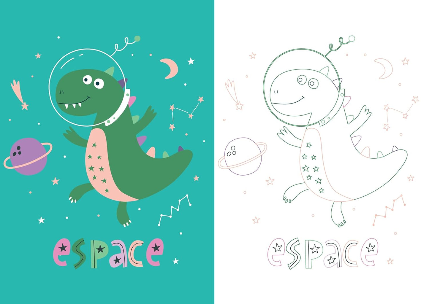 Mon beau carnet de coloriage : Dinosaures