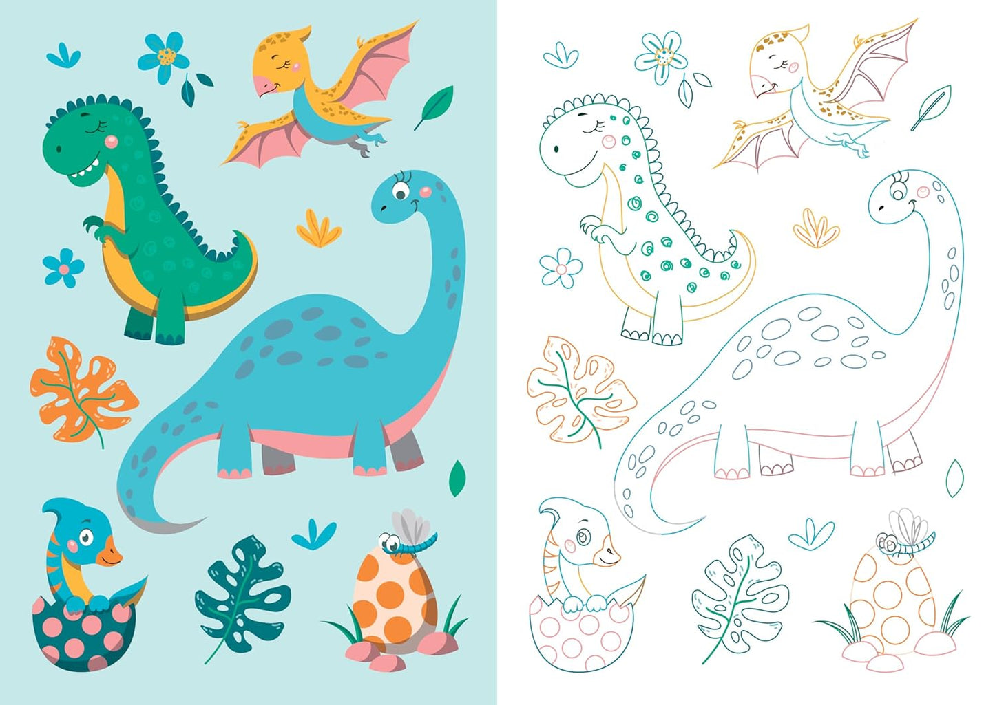 Mon beau carnet de coloriage : Dinosaures