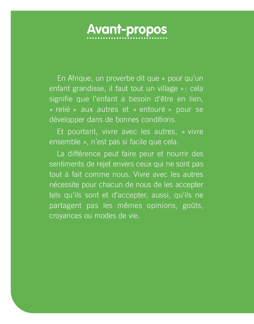 Le petit livre pour bien vivre ensemble