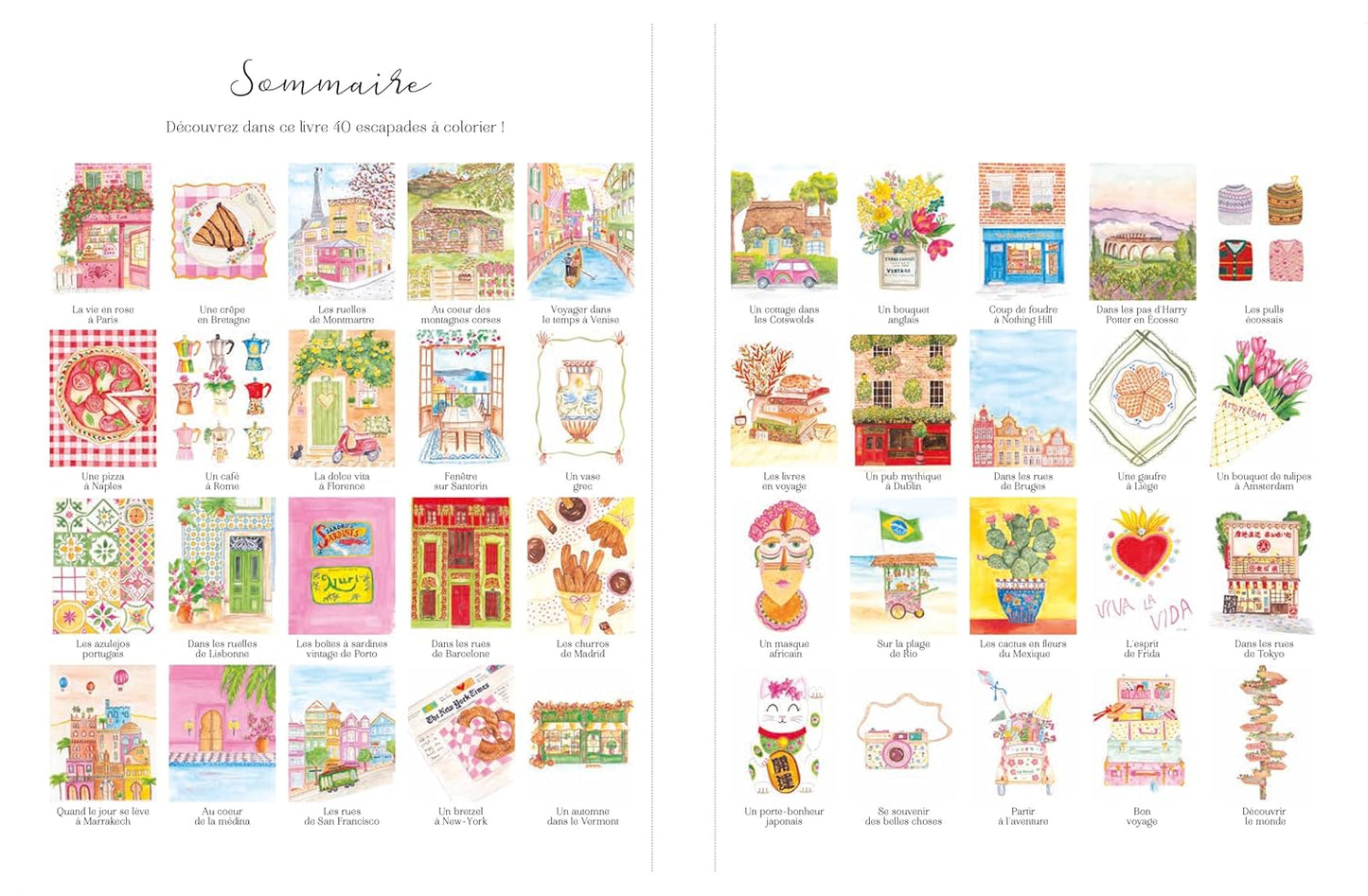 Mes jolies escapades - un album à colorier