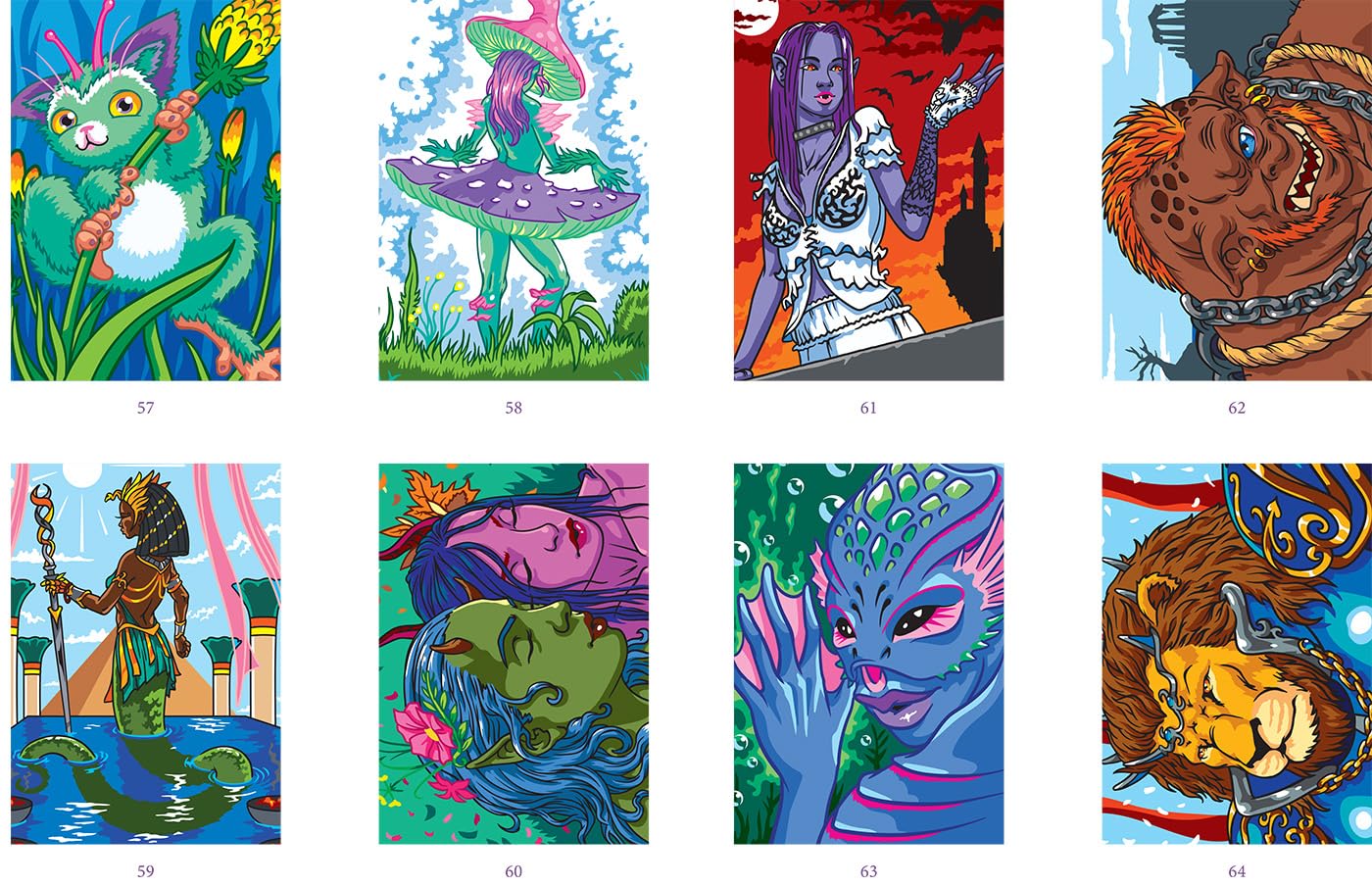 Coloriages mystères - Mondes fantastiques