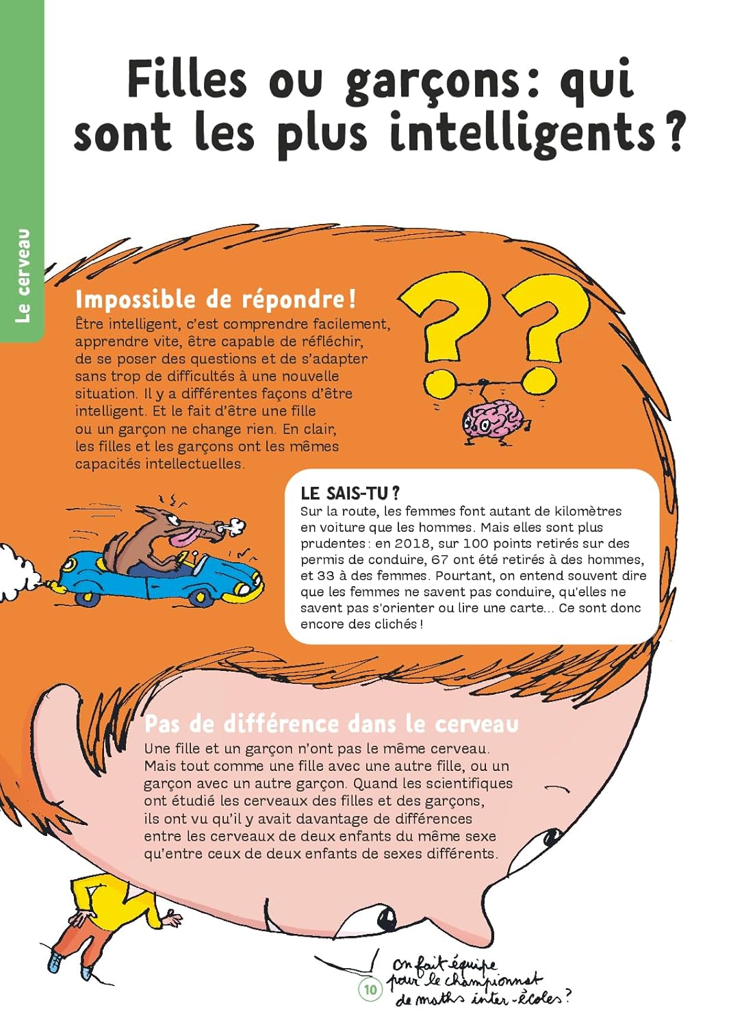 Cahier pas bête, l'égalité filles garçons
