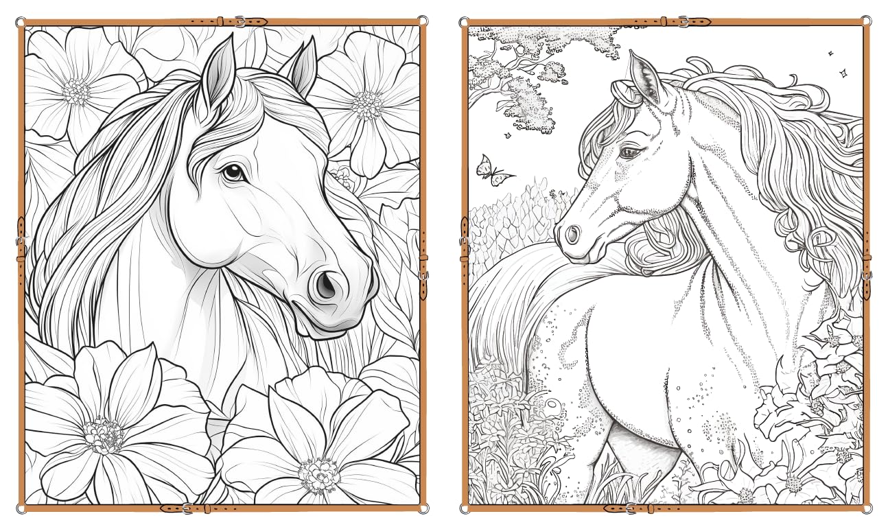 Mon grand carnet de coloriages AU GALOP