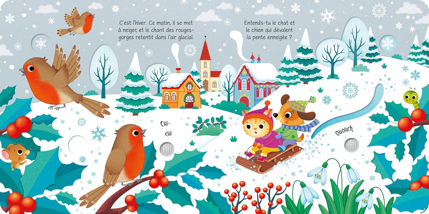 L'hiver en fête - Mon livre sonore à toucher - Dès 1 an