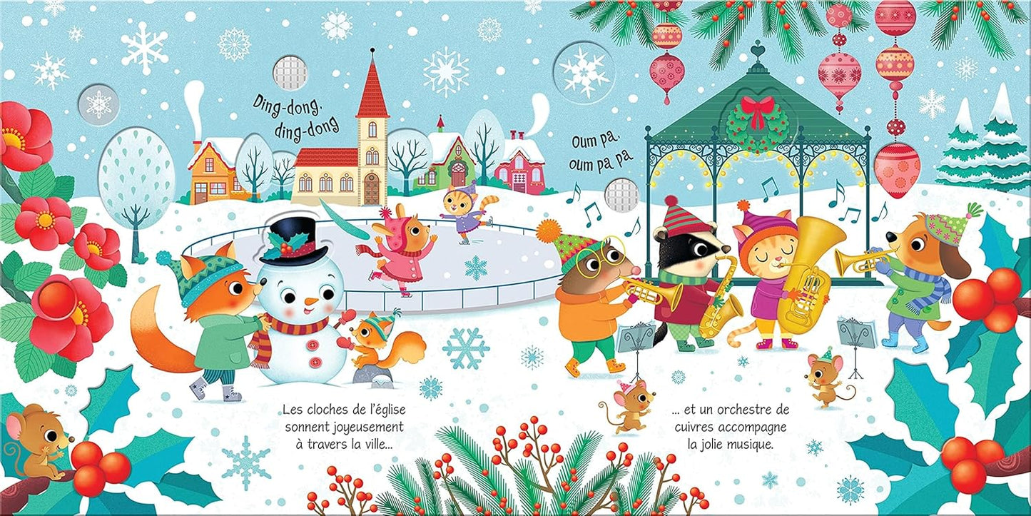 L'hiver en fête - Mon livre sonore à toucher - Dès 1 an