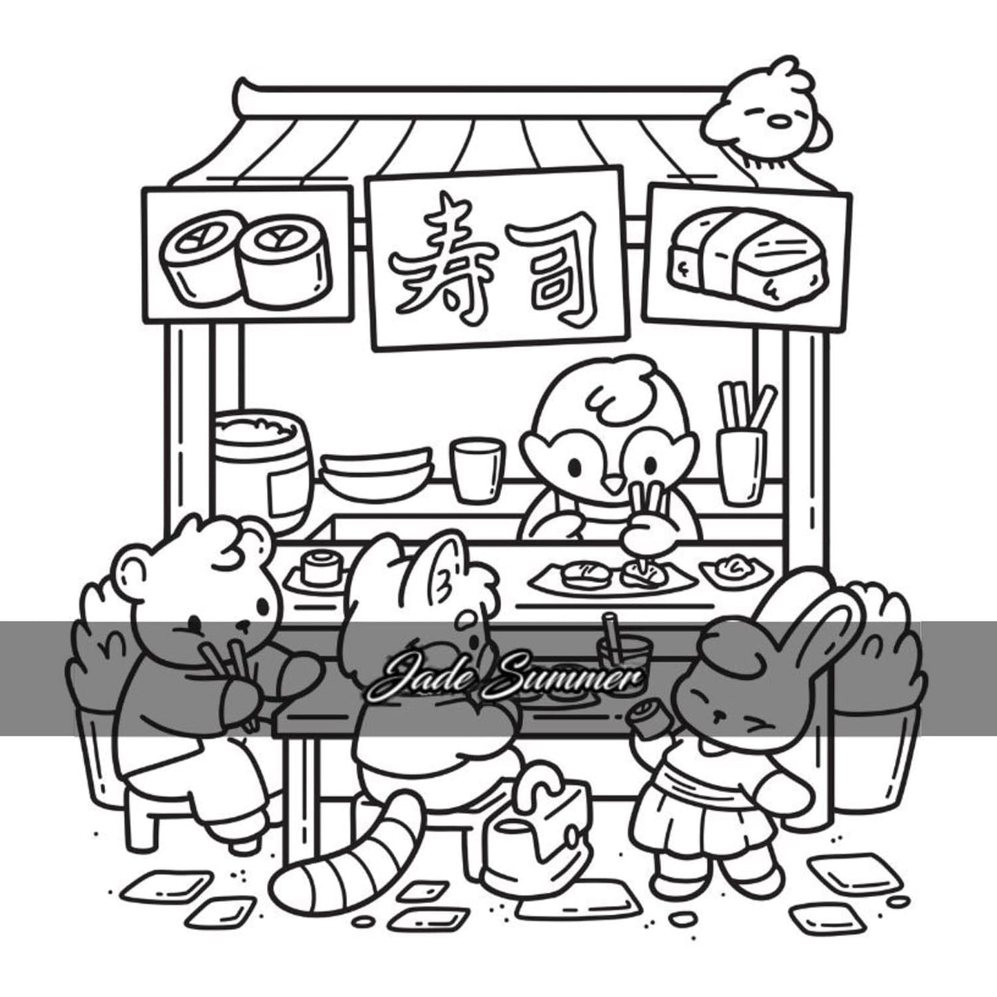Japon Cosy - Jade Summer - Coloriages zen et mignons pour adultes pour se détendre - Cosy colo