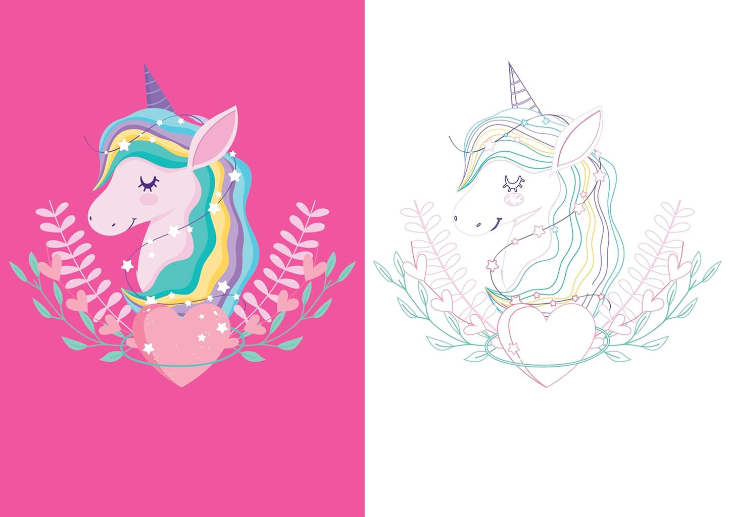 Mon beau carnet de coloriage : Licornes