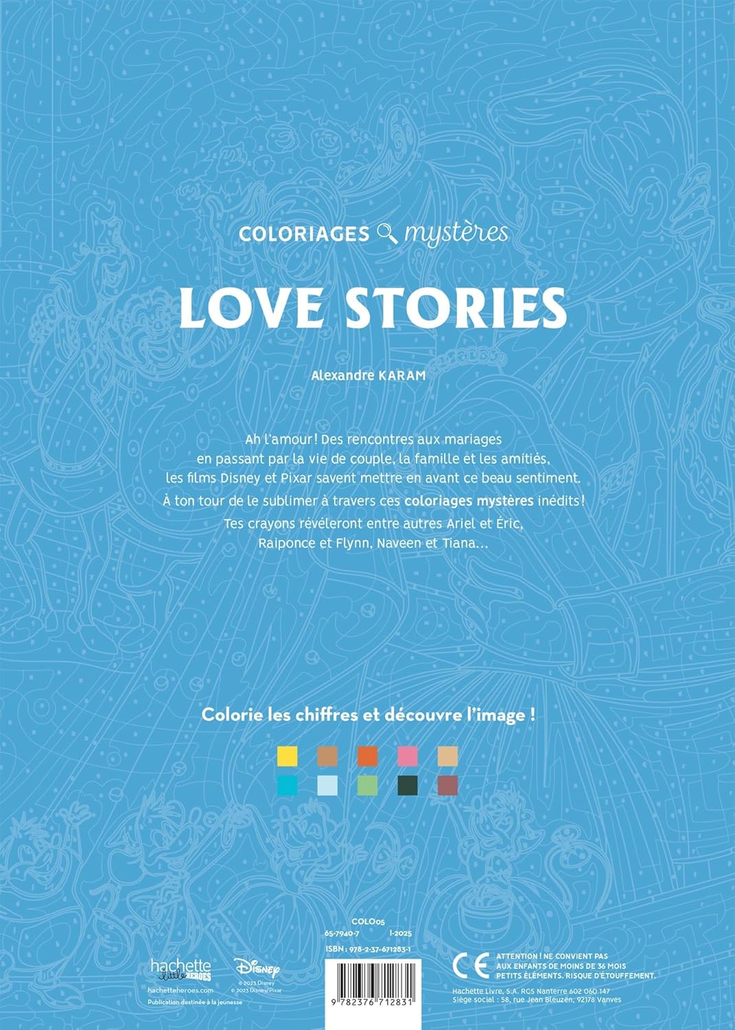 Coloriages mystères Disney - Love Stories