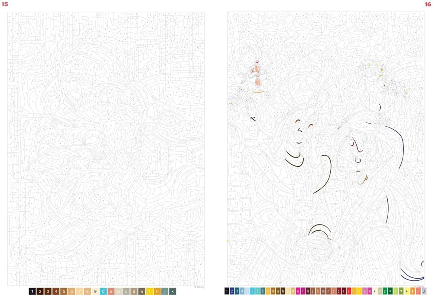 Coloriages mystères Disney - Love Stories