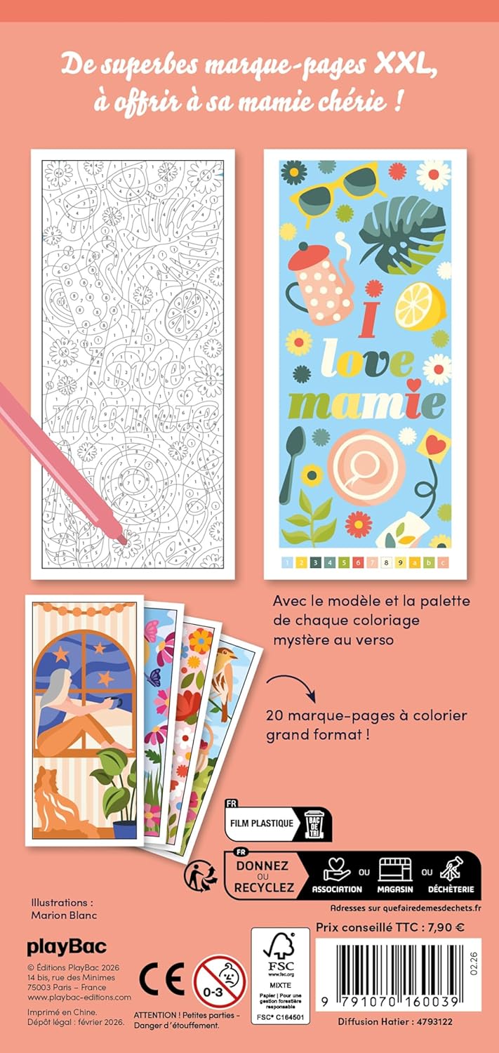 Mamie - Marque-pages XXL - Coloriages mystère