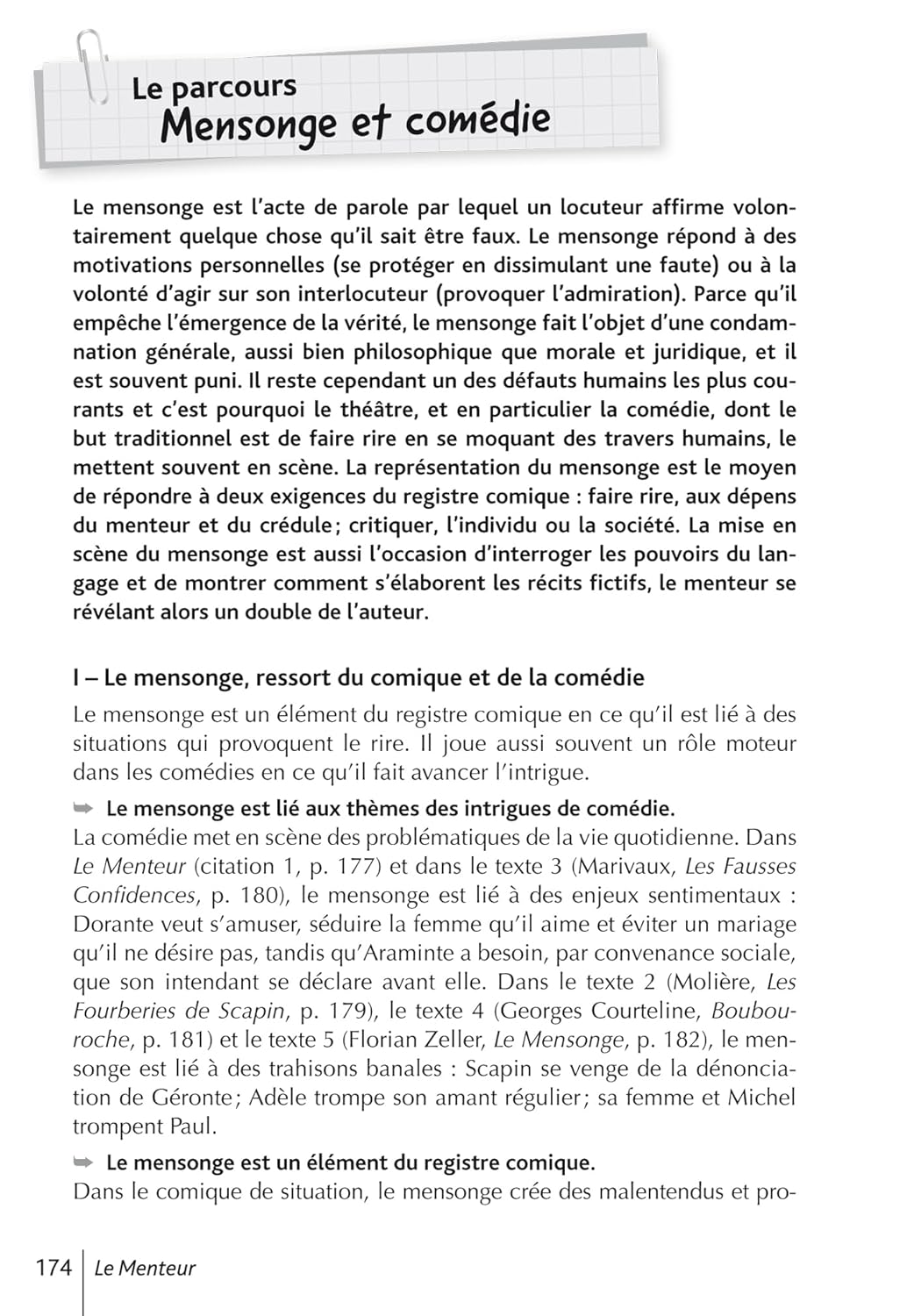 BiblioLycée - Le menteur, Corneille - BAC 2025