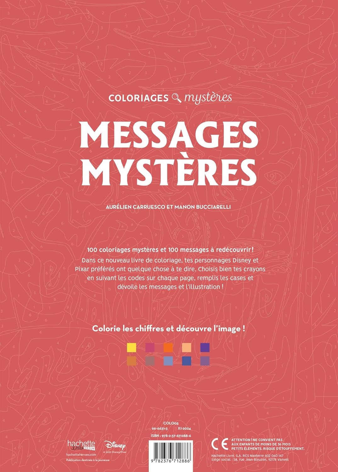 Coloriages mystères Disney - Messages mystères