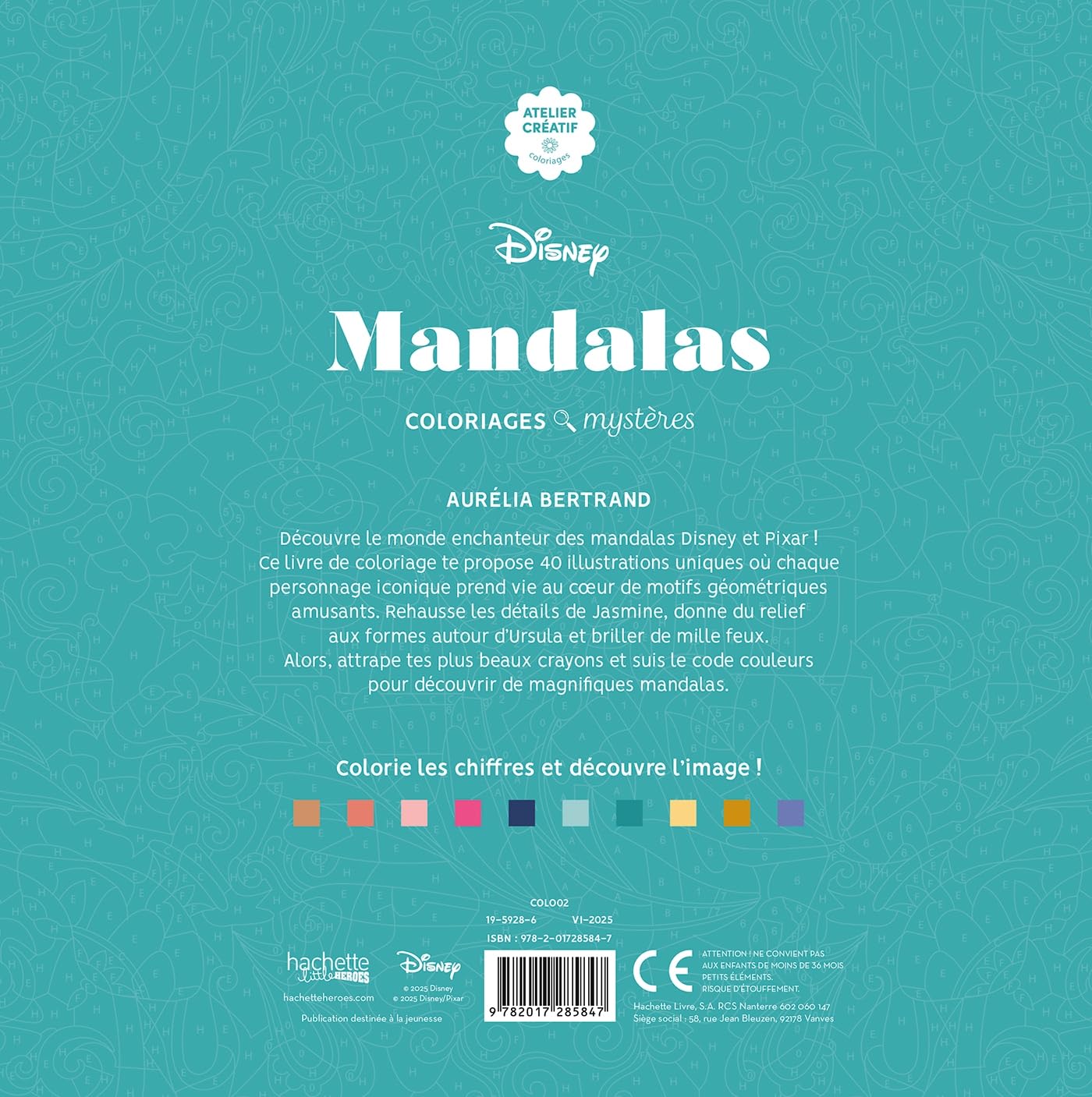 Grand carré mystères Disney - Mandalas
