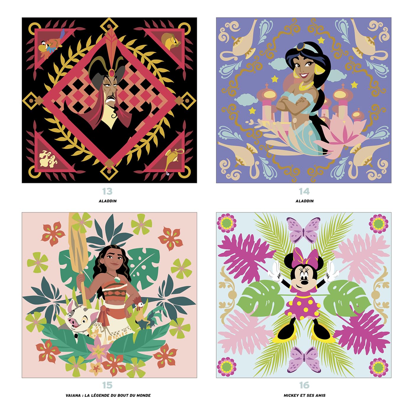 Grand carré mystères Disney - Mandalas