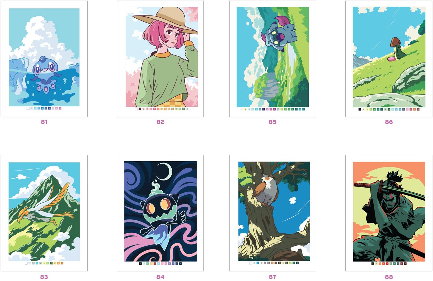 Coloriages mystères - Mangas
