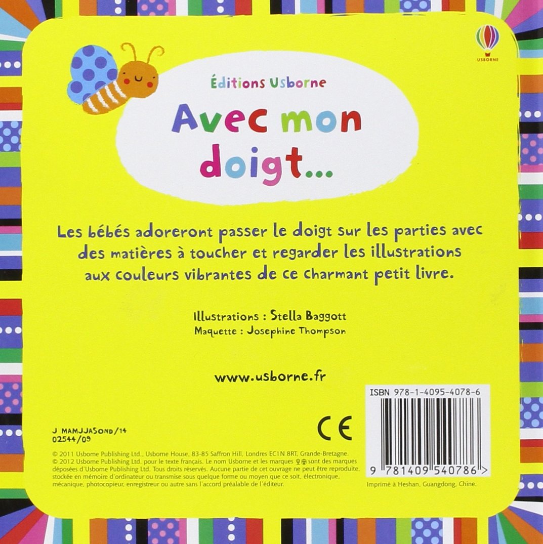 Avec mon doigt ... Livres à toucher - Dès 6 mois