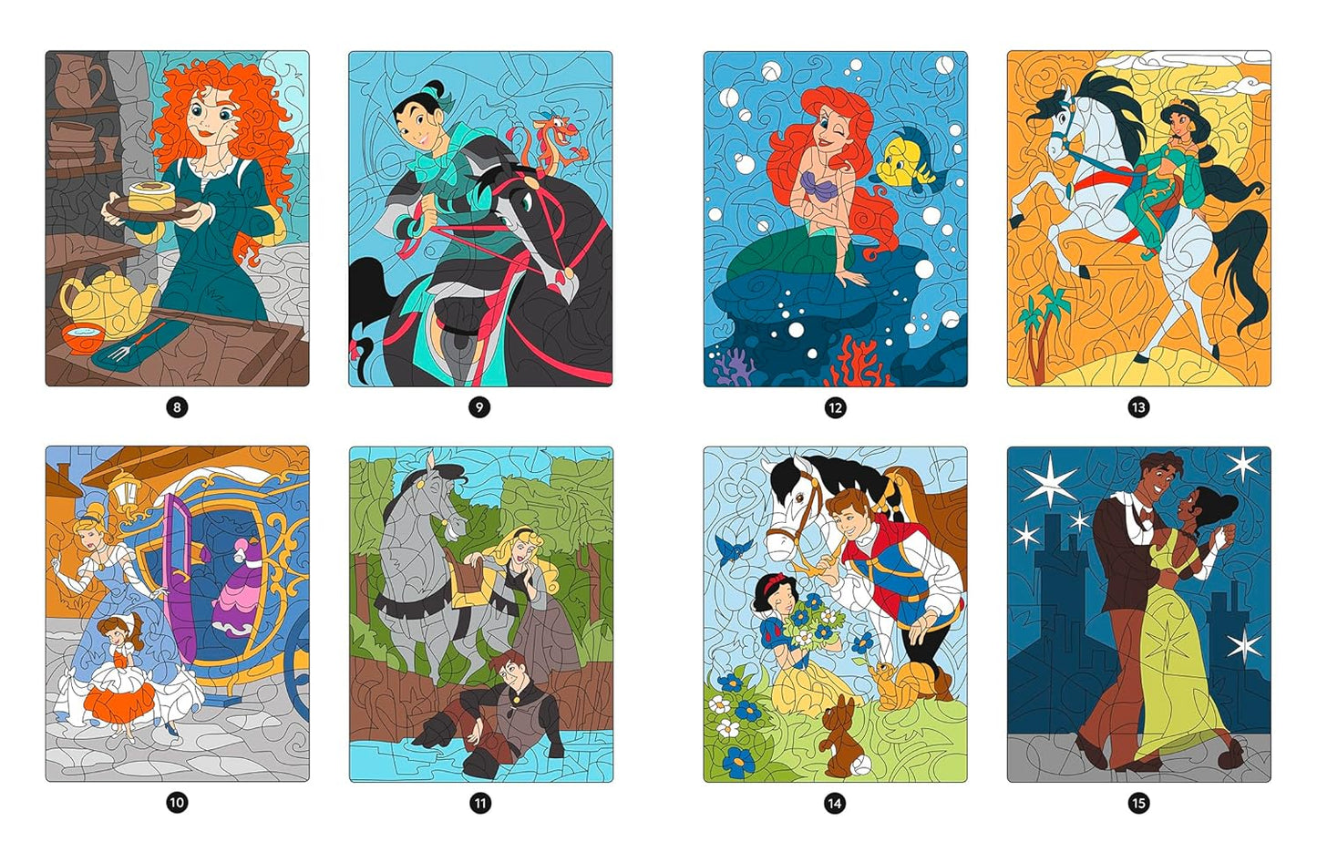 DISNEY PRINCESSES - Coloriages magiques - Mystères (7+)