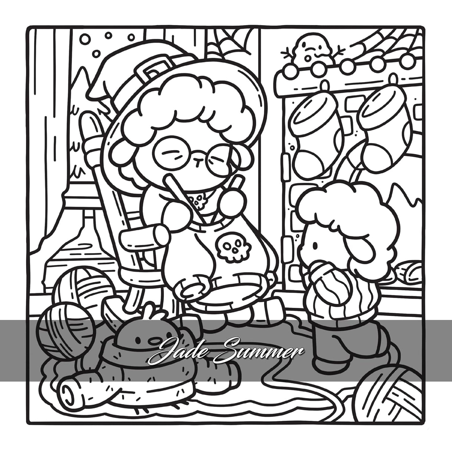 Noël Spooky - Jade Summer - Coloriages cosy qui font trop peur pour adultes - Cosy colo