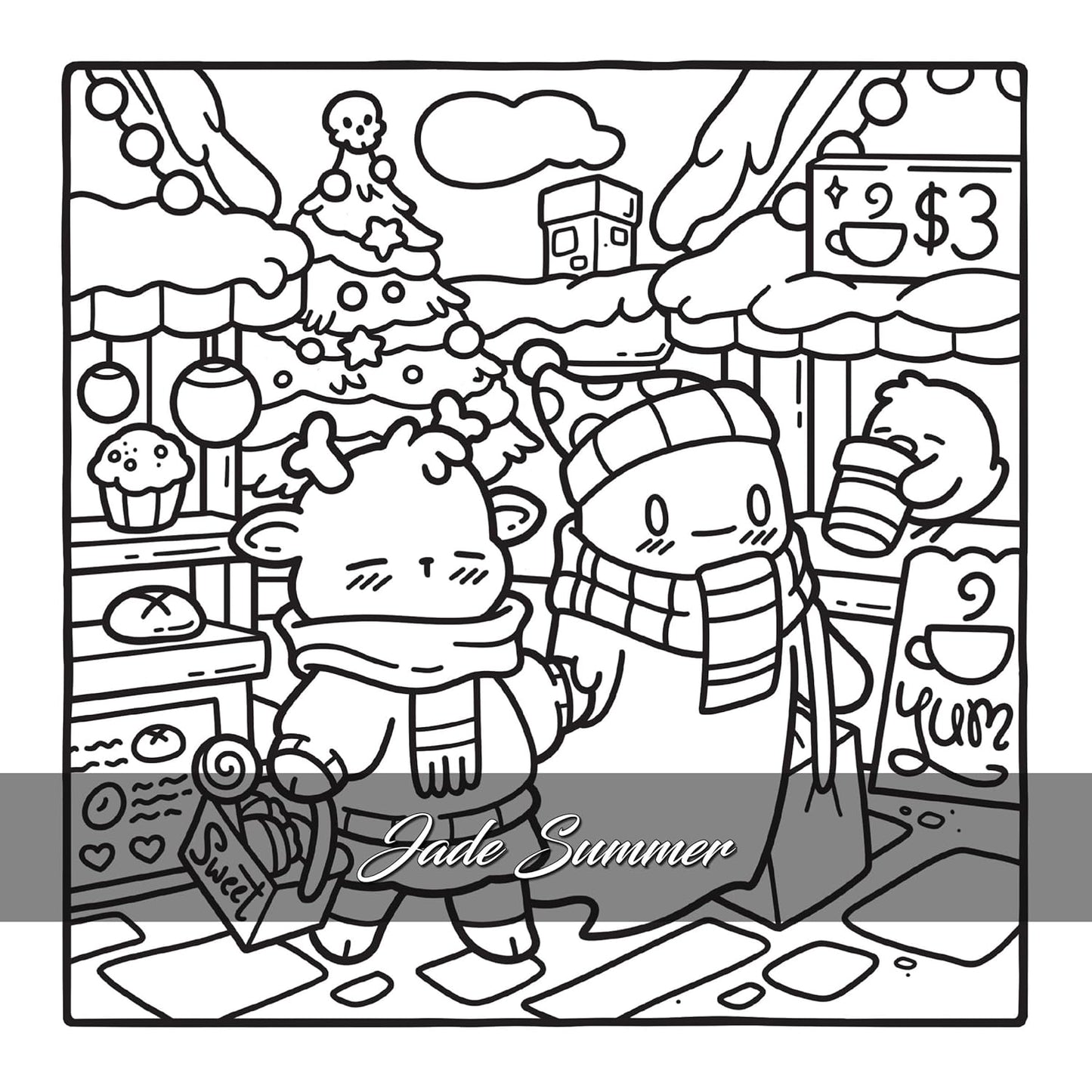 Noël Spooky - Jade Summer - Coloriages cosy qui font trop peur pour adultes - Cosy colo